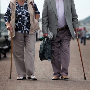 life expectancy - old people walking