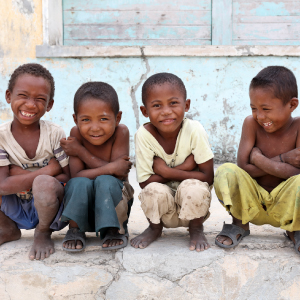 fertility in rural Africa: group of boys